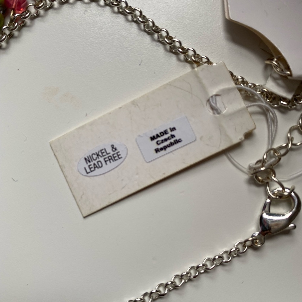 Colorful Floral Charm Necklace - Picture 5 of 5